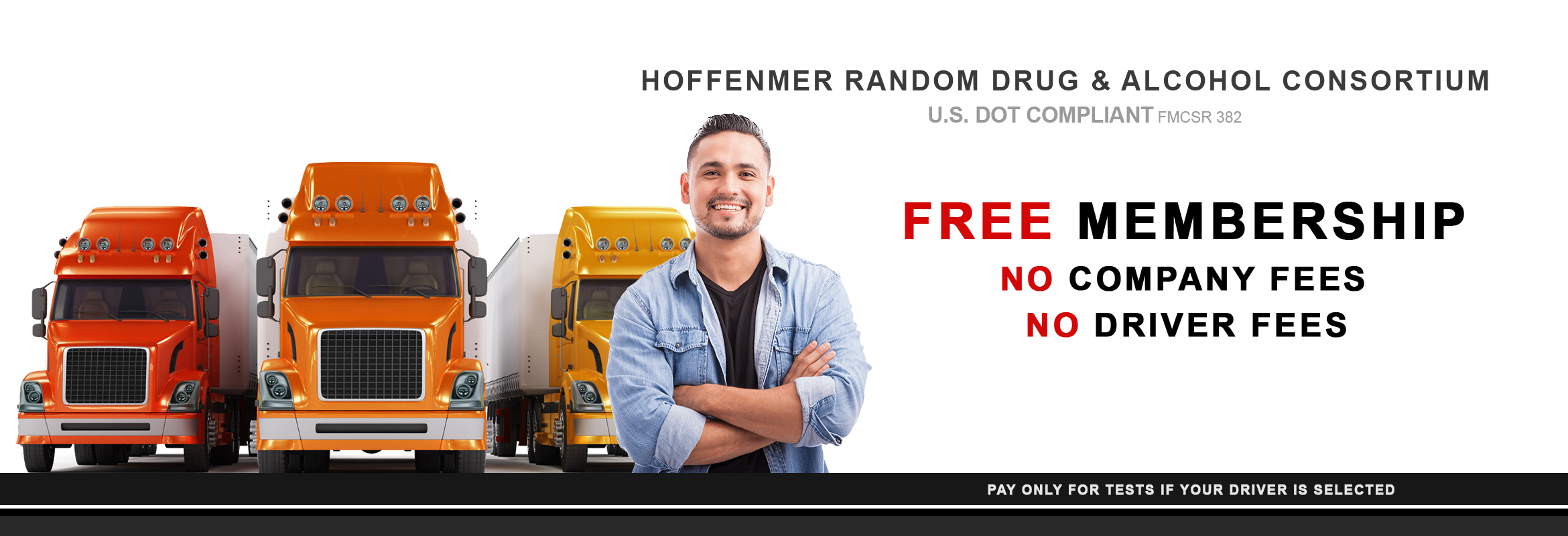 National DOT Random Drug Testing Program for Trucking Companies